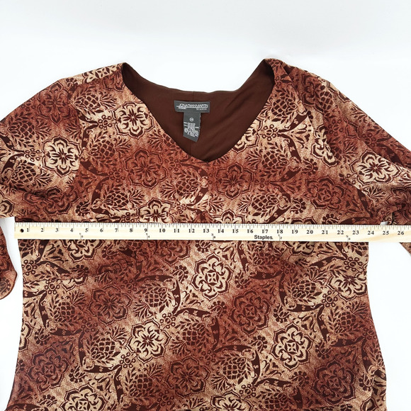 Jonathan Martin Y2K Babydoll Chiffon Top 22W Whimsy Flared Sleeve Fairygrunge - Picture 7 of 9